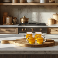 Set of 4 Elegant Glass Cups