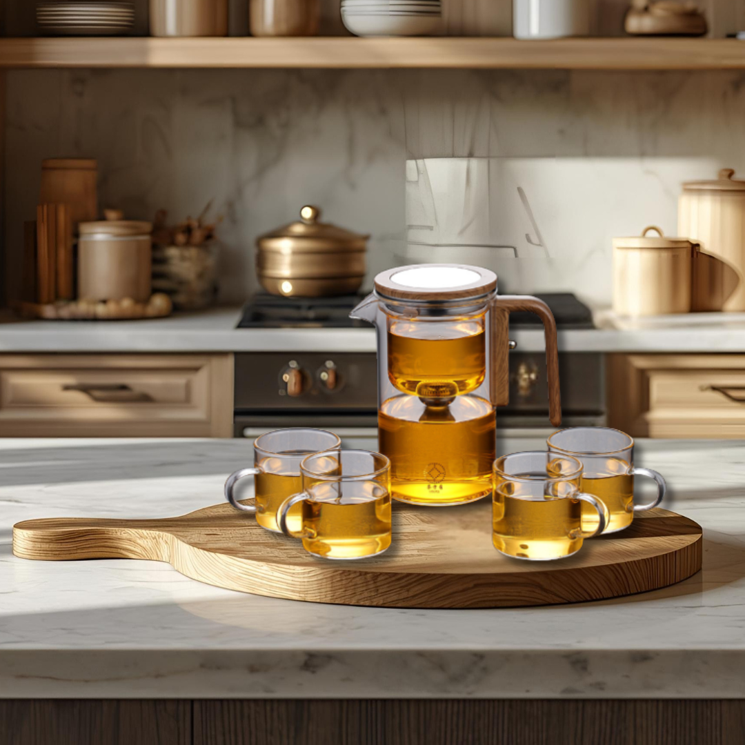 Set of 4 Elegant Glass Cups